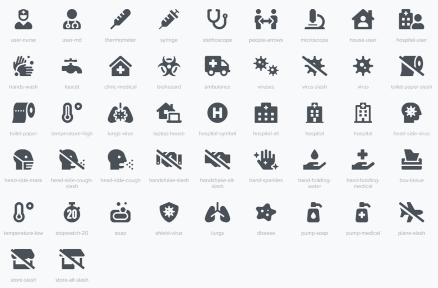 Font Awesome Releases New COVID-19 Awareness Icons 4