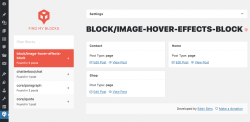 Find My Blocks Plugin Shows All Blocks in Use on a WordPress Site 6