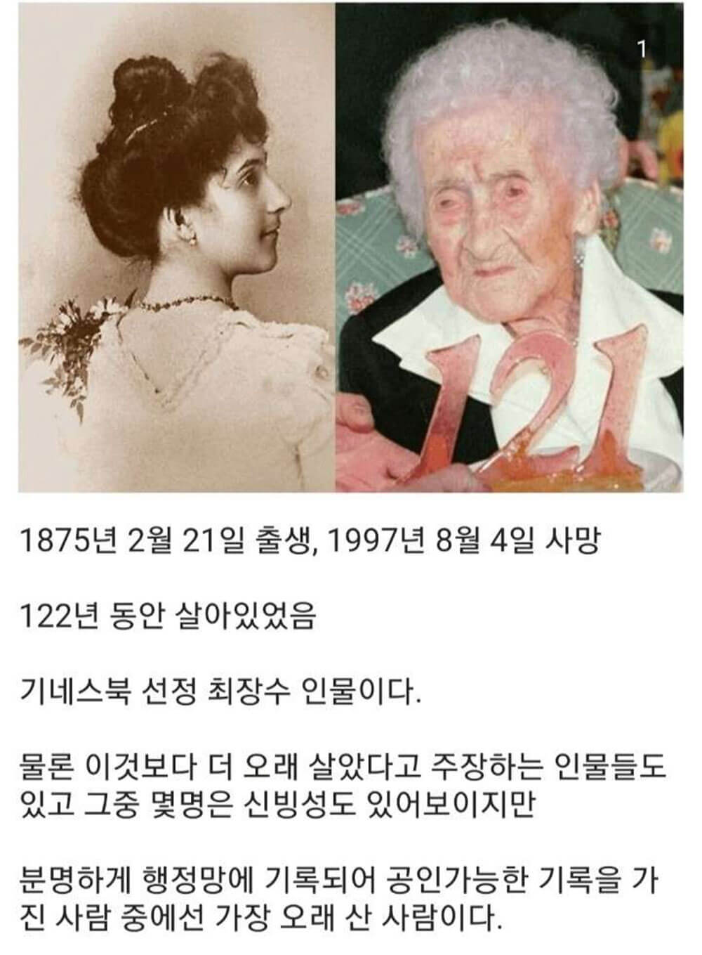 기네스북 선정 최장수 인물