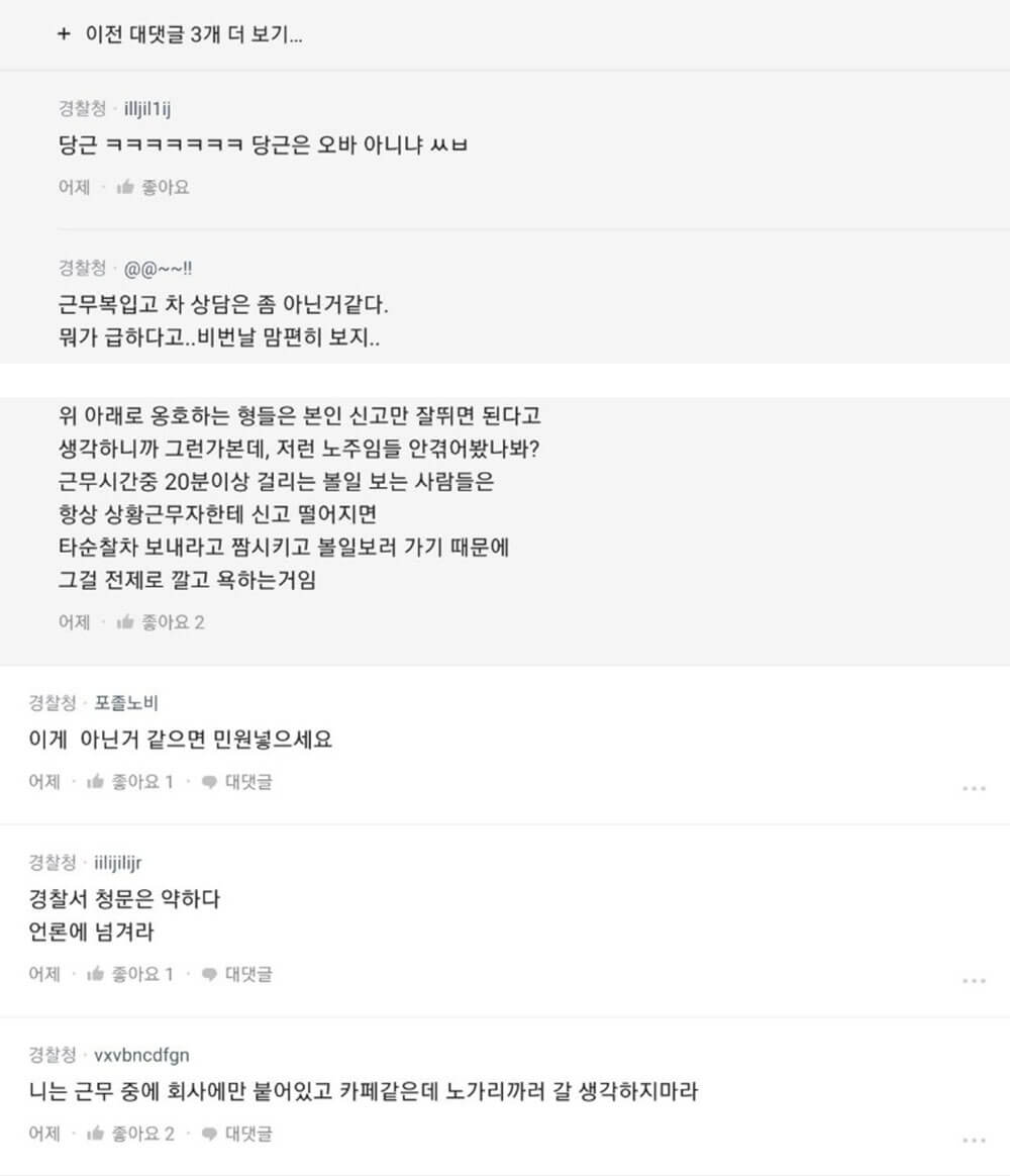 근무 중 차 상담받으러 간 경찰 논란 6