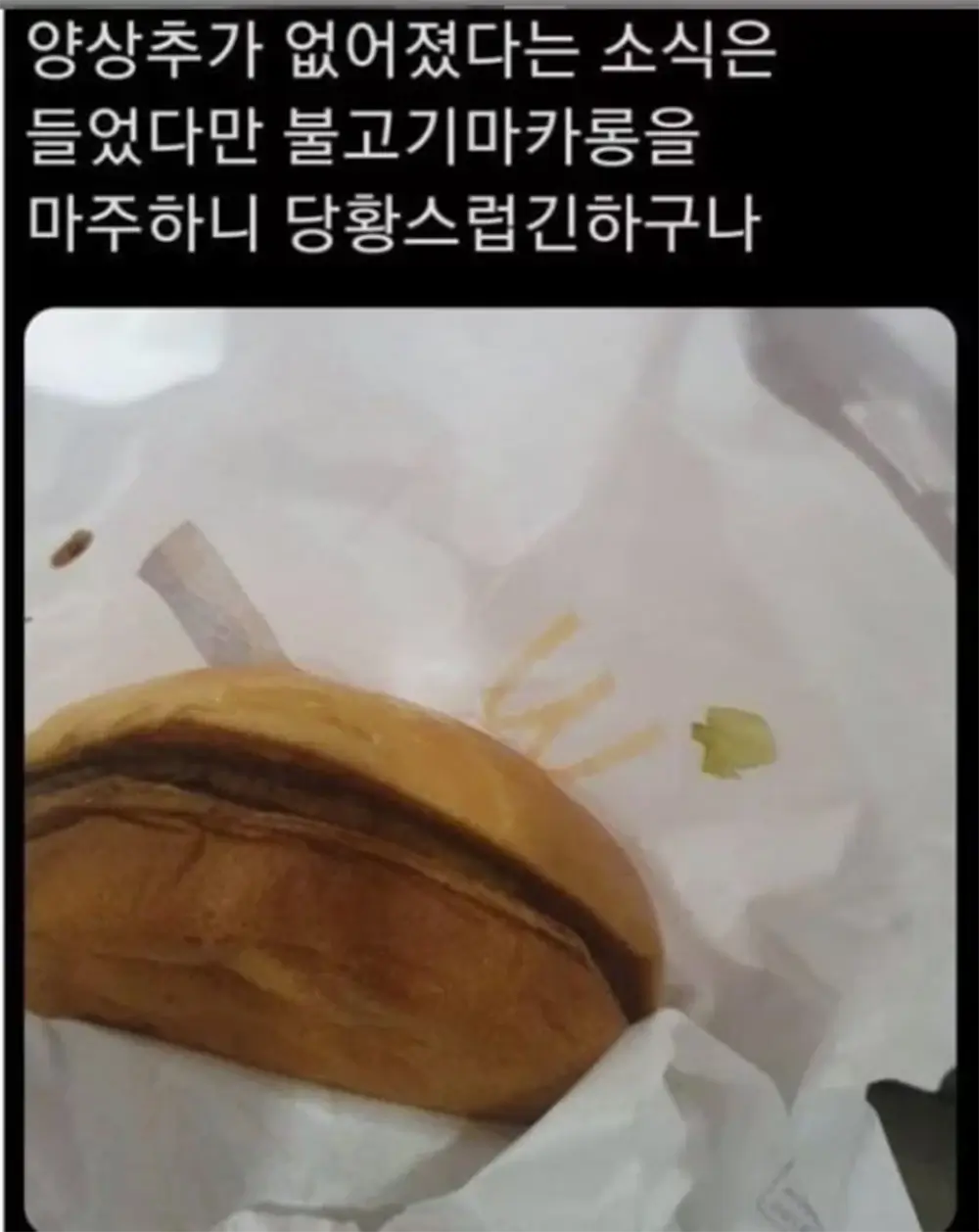 불고기 버거 절망 편 3