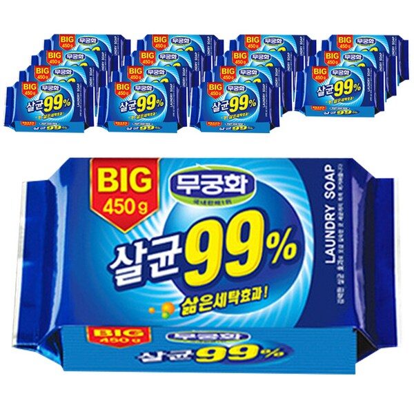  무궁화 BIG 살균 99% 비누, 450g, 16개 